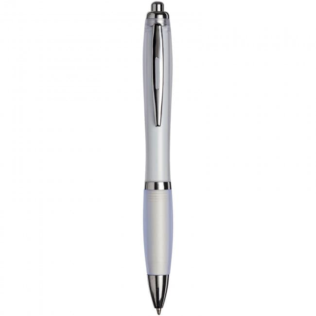 Custom Printed Frosted Curvy ballpoint pen-WH - Image 6