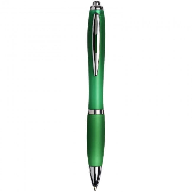 Custom Printed Frosted Curvy ballpoint pen-WH - Image 3