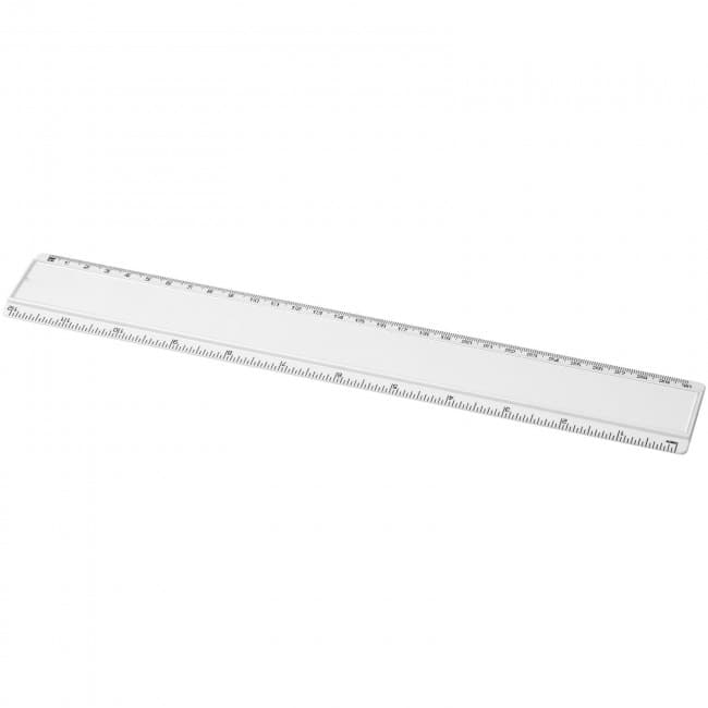 Custom Printed Ellison 30 cm plastic ruler with paper insert - Image 1