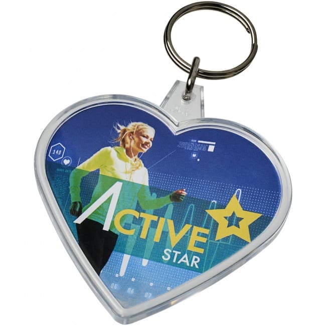 Branded Combo heart-shaped keychain