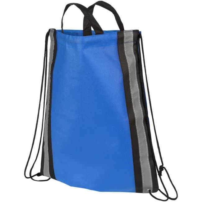 Custom Printed Reflective non-woven drawstring backpack - Image 4