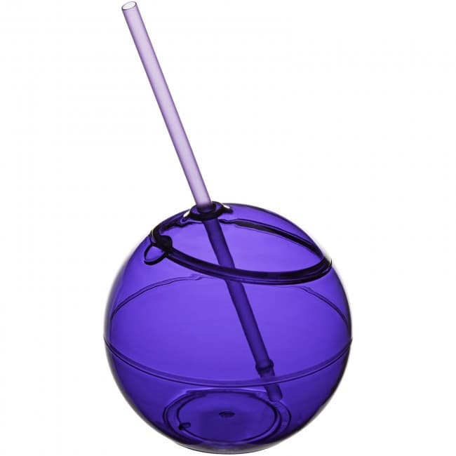 Custom Printed Fiesta 580 ml beverage ball with straw - Image 2