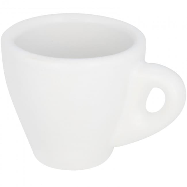 Branded Perk white espresso mug