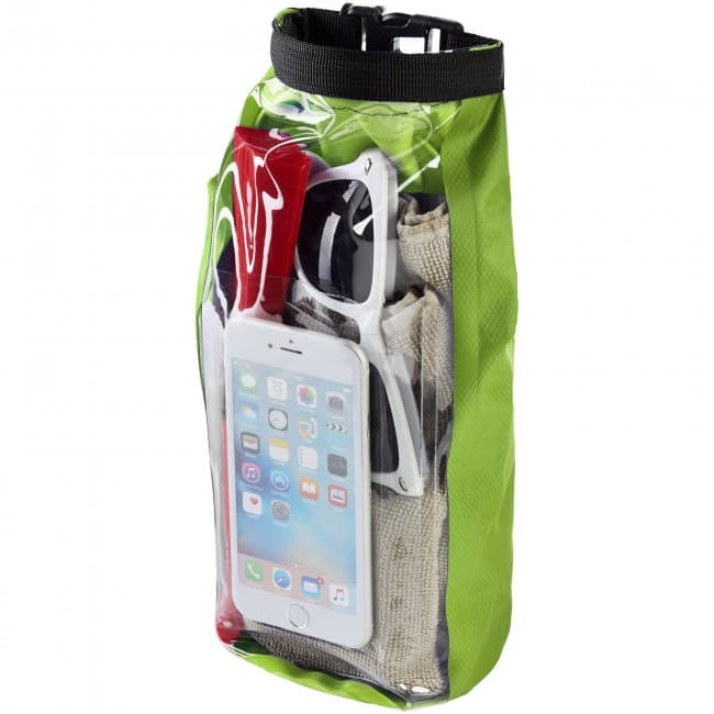 Custom Printed Tourist 2 litre waterproof bag with phone pouch - Image 2