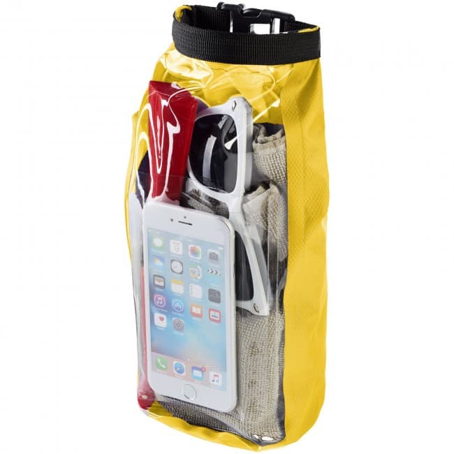 Custom Printed Tourist 2 litre waterproof bag with phone pouch - Image 2