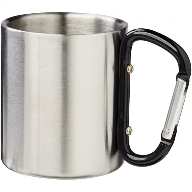 Custom Printed Alps 200 ml vacuum insulated mug with carabiner - Image 4