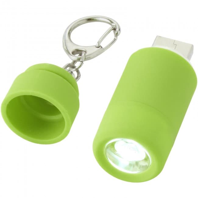 Custom Printed Avior rechargeable LED USB keychain light - Image 2