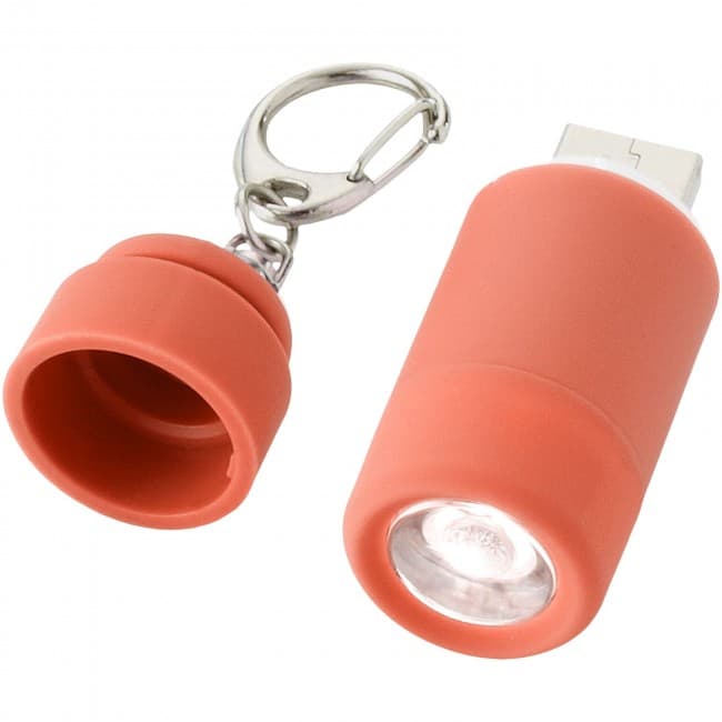 Custom Printed Avior rechargeable LED USB keychain light - Image 1