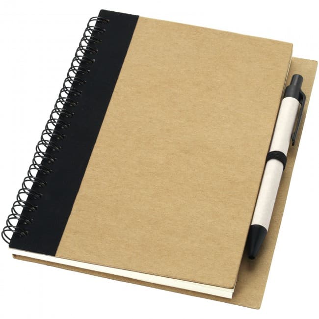 Custom Printed Priestly recycled notebook with pen - Image 2