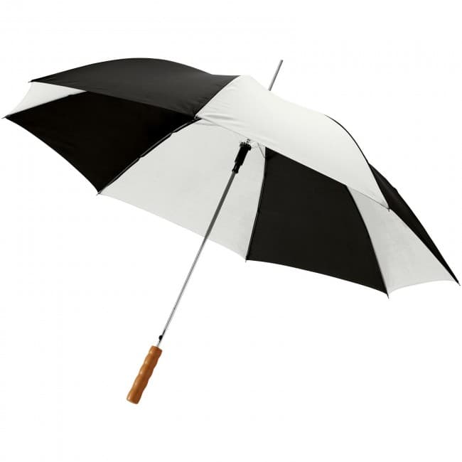 Custom Printed Lisa 23'' auto open umbrella with wooden handle - Image 4