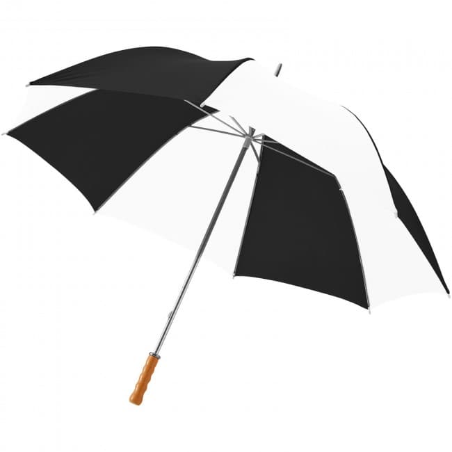 Custom Printed Karl 30'' golf umbrella with wooden handle - Image 4