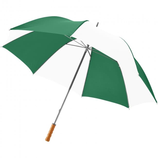 Custom Printed Karl 30'' golf umbrella with wooden handle - Image 3