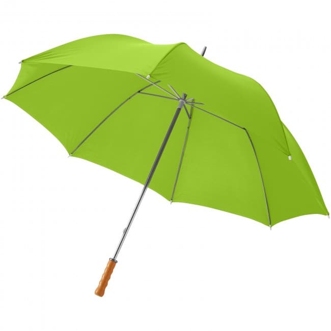 Custom Printed Karl 30'' golf umbrella with wooden handle - Image 2