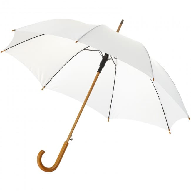 Custom Printed Kyle 23'' auto open umbrella wooden shaft and handle - Image 7