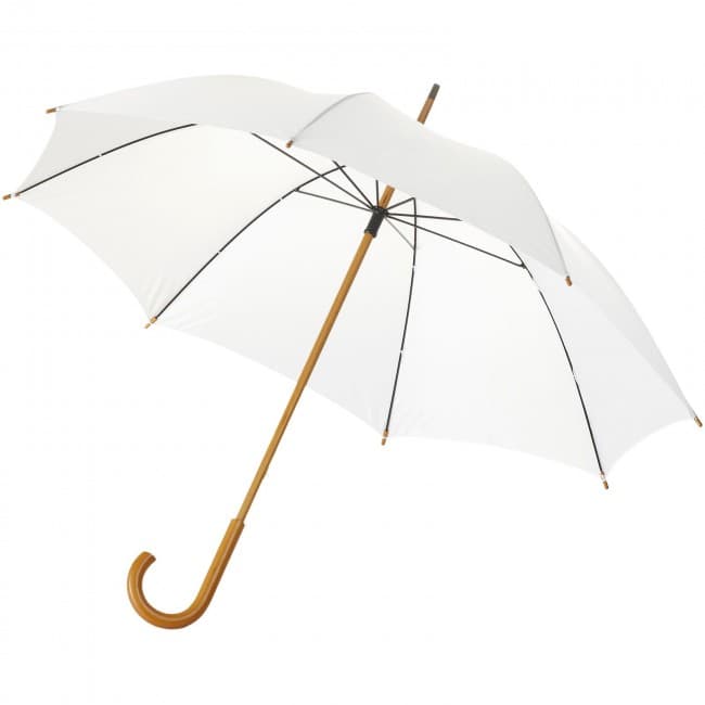 Custom Printed Jova 23'' umbrella with wooden shaft and handle - Image 6