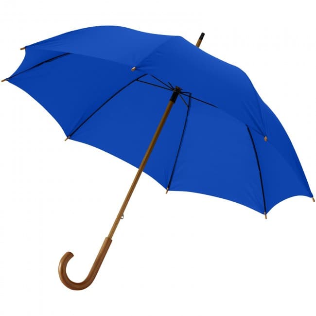 Custom Printed Jova 23'' umbrella with wooden shaft and handle - Image 5