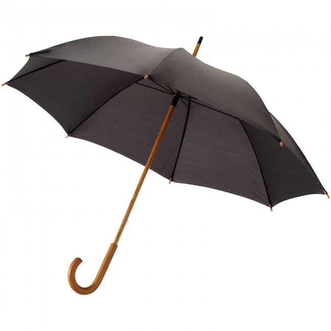 Custom Printed Jova 23'' umbrella with wooden shaft and handle - Image 2