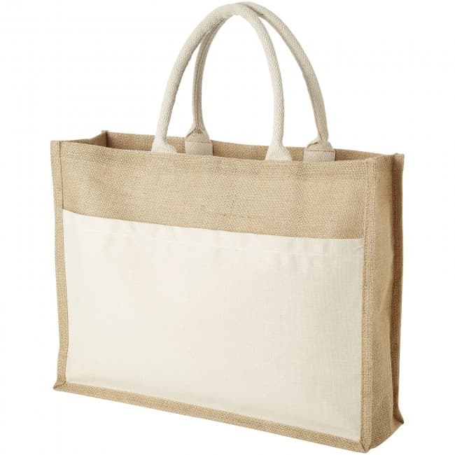 Custom Printed Mumbay tote bag made from jute