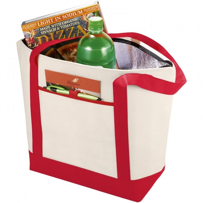 Custom Printed Lighthouse non woven cooler tote - Image 2