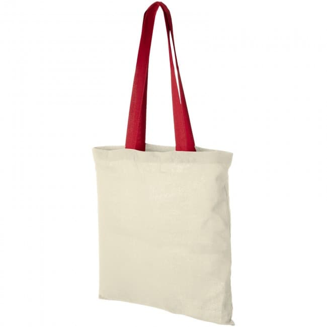 Custom Printed Nevada 100 g/m² cotton tote bag with coloured handles - Image 8