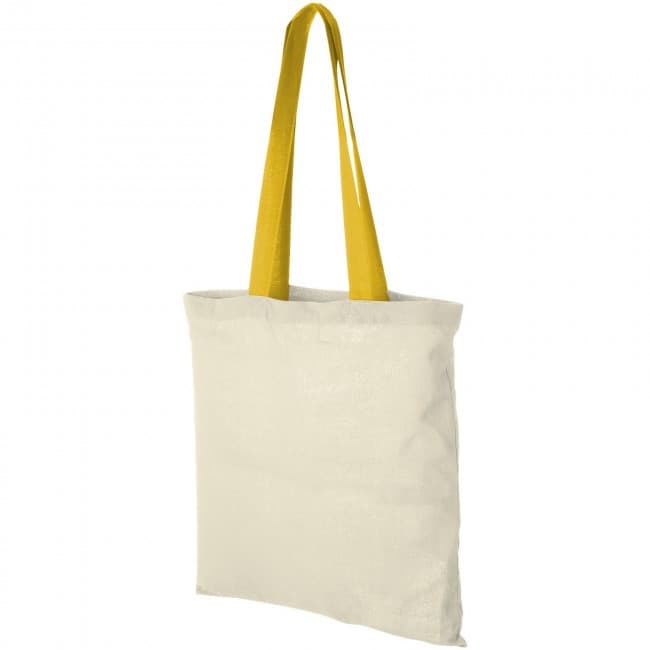 Custom Printed Nevada 100 g/m² cotton tote bag with coloured handles - Image 4