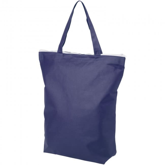 Custom Printed Privy zippered short handle non-woven tote bag - Image 7