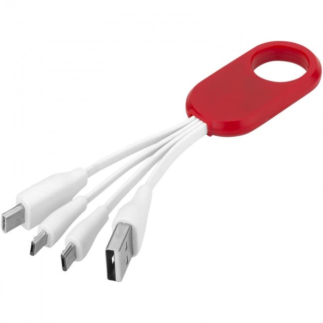 Custom Printed Troup 4-in-1 charging cable with type-C tip - Image 2