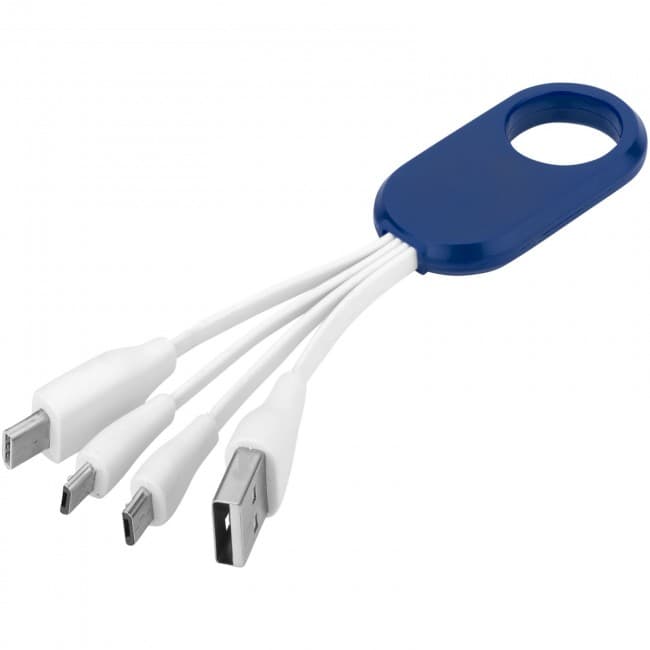 Custom Printed Troup 4-in-1 charging cable with type-C tip - Image 1