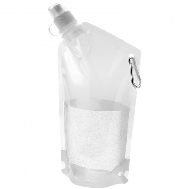 Custom Printed Cabo 600 ml water bag with carabiner - Image 4