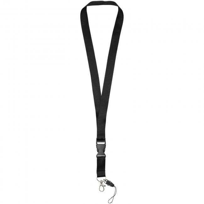 Custom Printed Sagan lanyard with detachable buckle, phone holder - Image 9