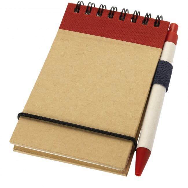 Custom Printed Zuse A7 recycled jotter notepad with pen - Image 3