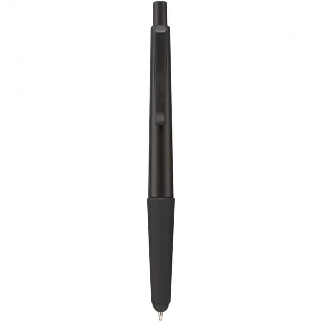 Custom Printed Gummy stylus ballpoint pen with soft-touch grip - Image 2