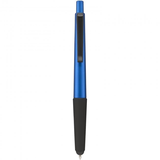 Custom Printed Gummy stylus ballpoint pen with soft-touch grip - Image 1