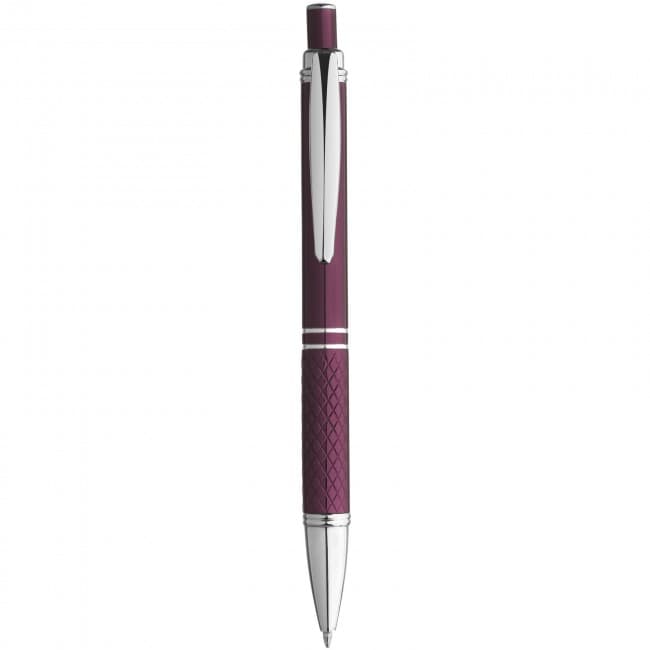 Custom Printed Jewel ballpoint pen with knurled grip - Image 1