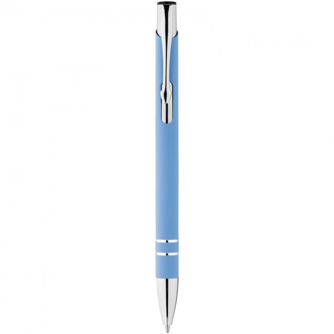 Custom Printed Corky ballpoint pen with rubber-coated exterior - Image 1