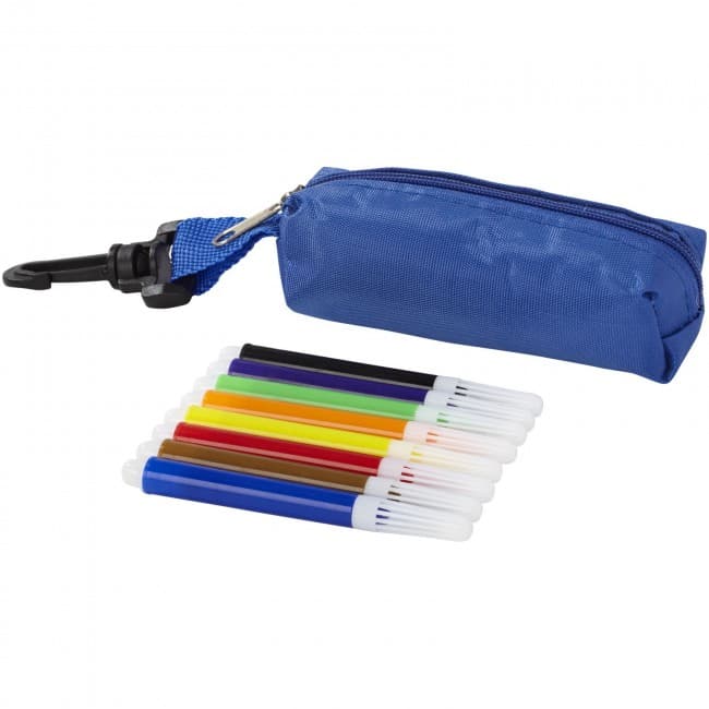 Custom Printed Bolt 8-piece coloured marker set with pouch - Image 1