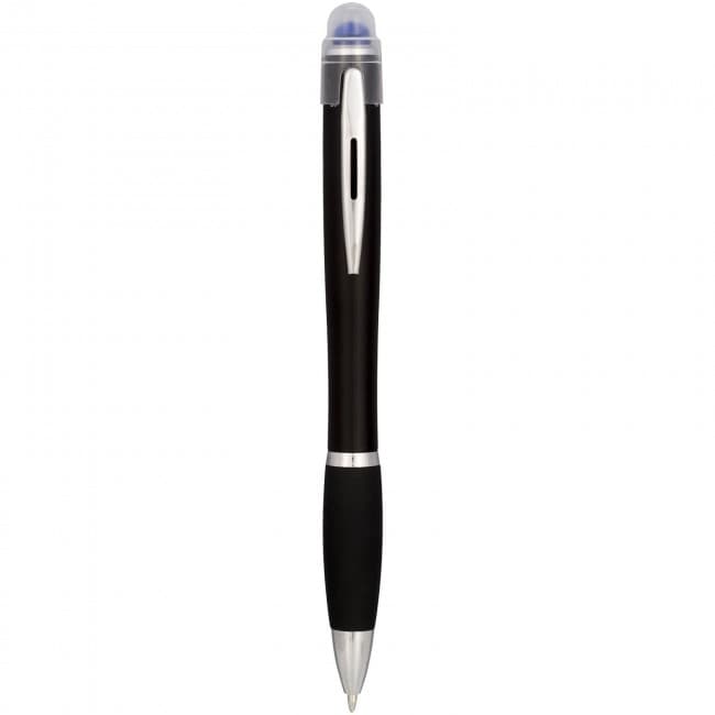 Custom Printed Nash coloured light up black barrel ballpoint pen - Image 8