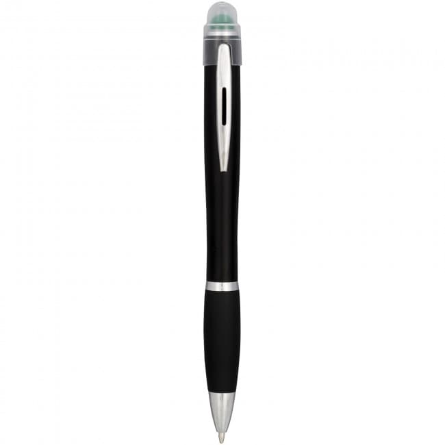 Custom Printed Nash coloured light up black barrel ballpoint pen - Image 5