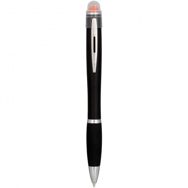 Custom Printed Nash coloured light up black barrel ballpoint pen - Image 4