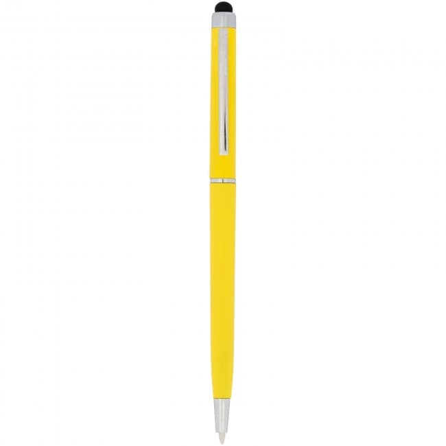 Custom Printed Valeria ABS ballpoint pen with stylus - Image 3