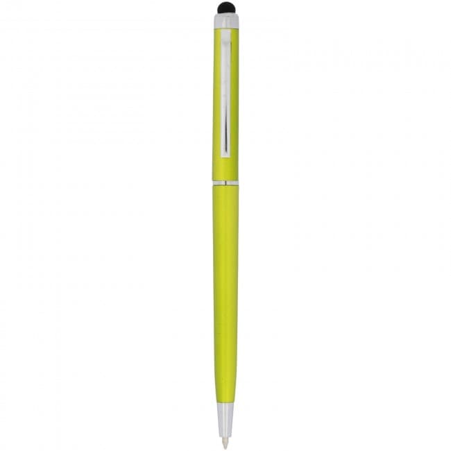 Custom Printed Valeria ABS ballpoint pen with stylus - Image 1