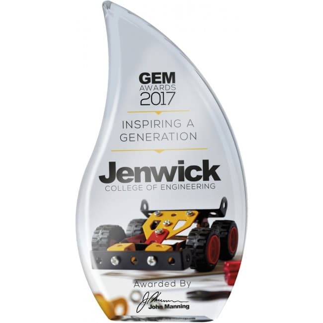 Custom Printed Teardrop Acrylic Award