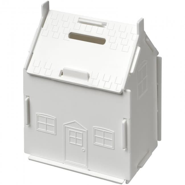 Custom Printed Uri house-shaped plastic money container - Image 1