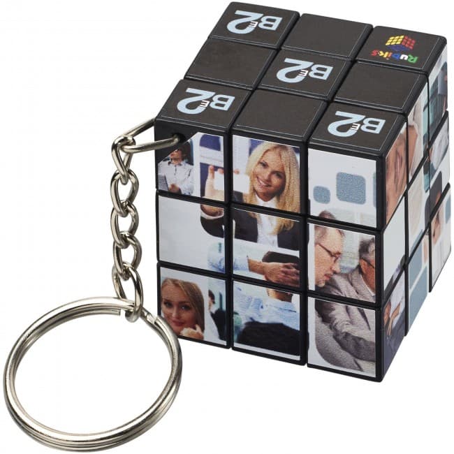 Custom Printed Rubik's Cube® keychain