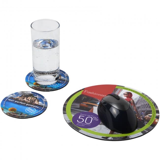 Custom Printed Q-Mat® mouse mat and coaster set combo 5