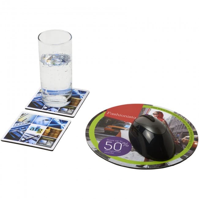 Custom Printed Q-Mat® mouse mat and coaster set combo 6