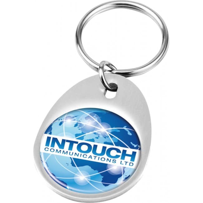 Custom Printed Orb Metal Keyring