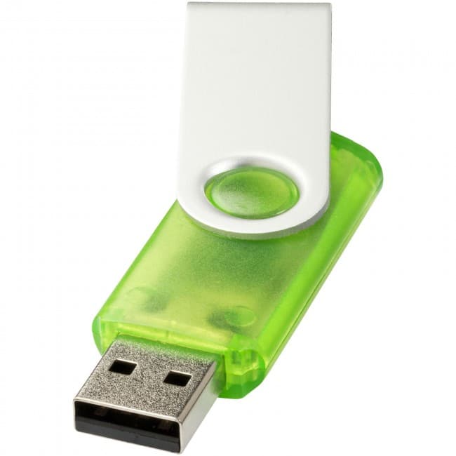 Custom Printed Rotate-translucent 2GB USB flash drive - Image 4