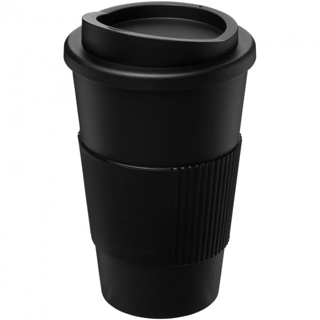 Custom Printed Americano Insulated Tumbler With Grip 350ml - Image 2