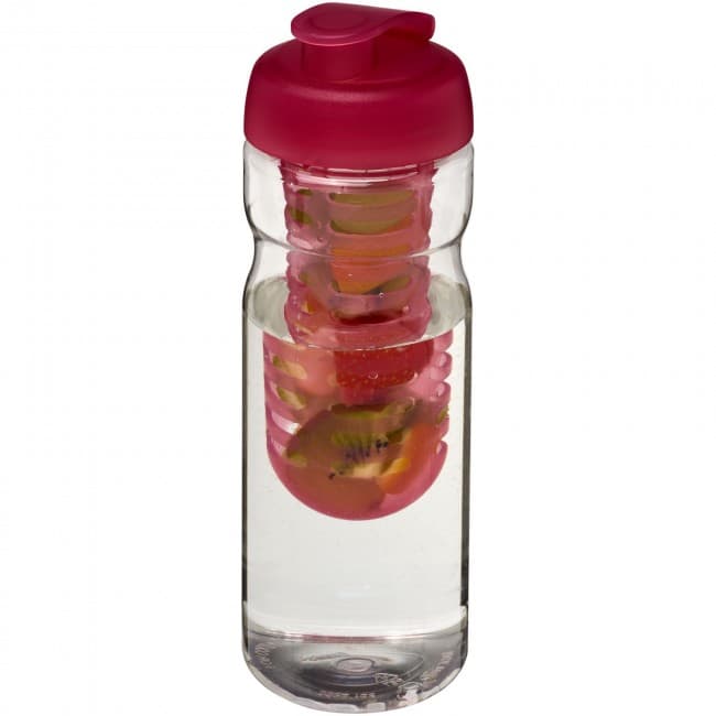 Custom Printed H2O Base® 650 ml flip lid sport bottle & infuser - Image 2